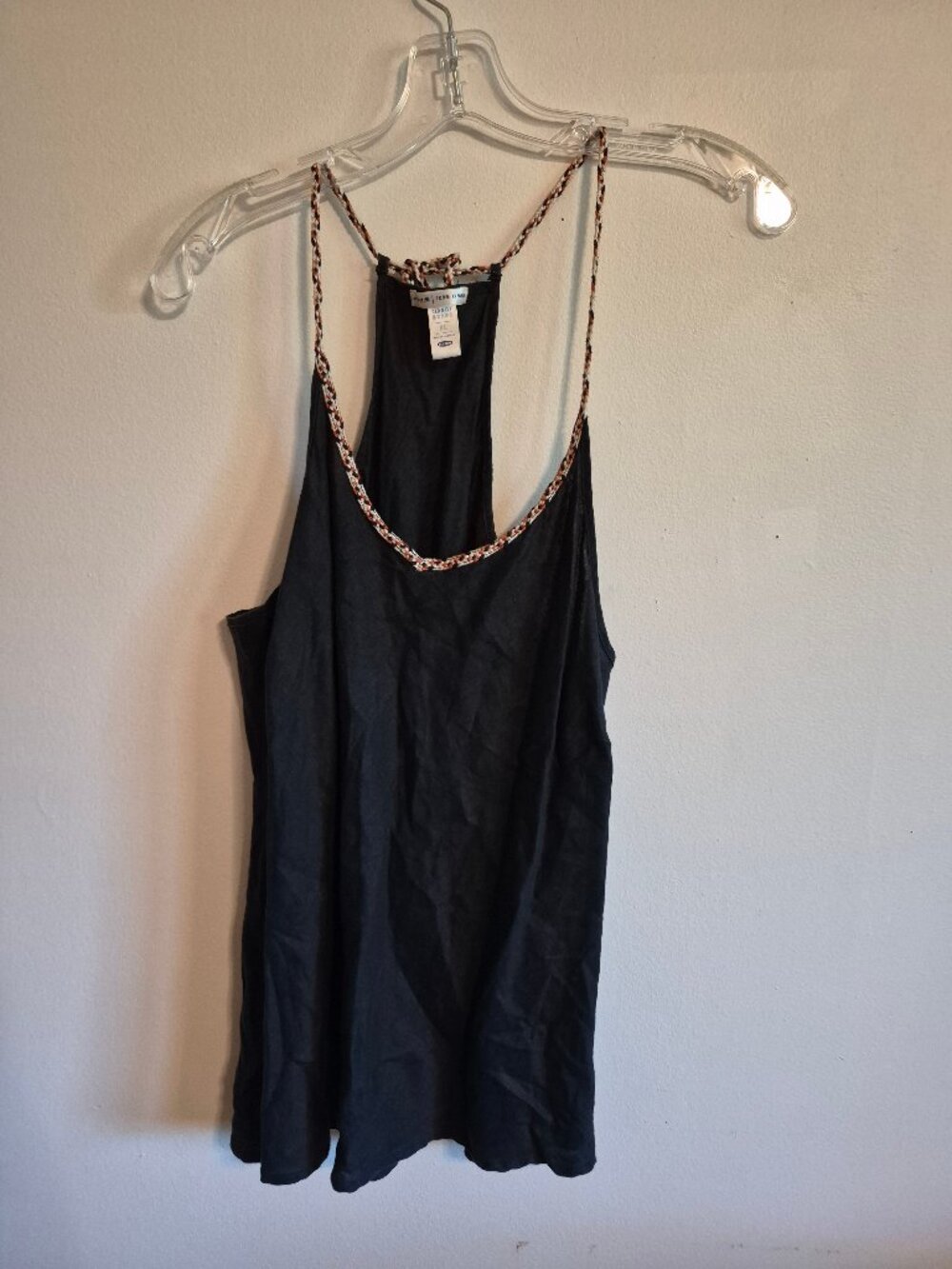 Old Navy High Neck Halter Linen Flowy Blouse XL